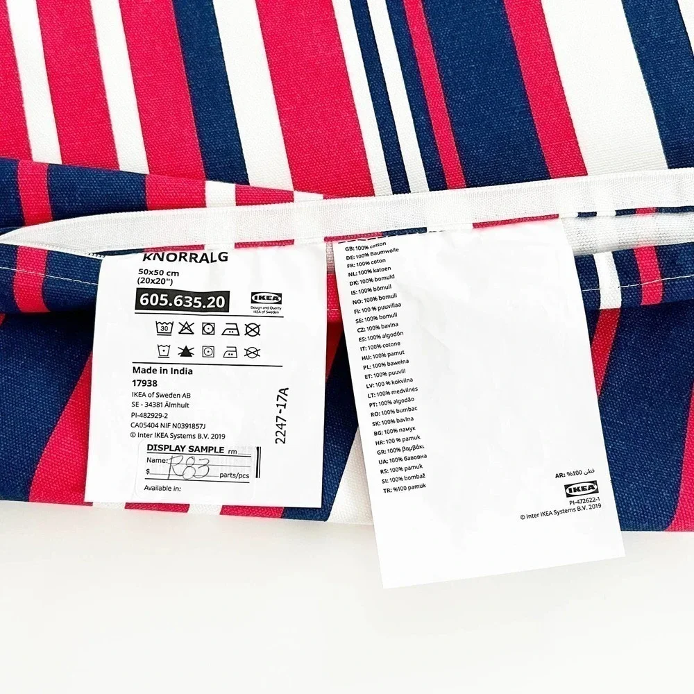 IKEA KNORRALG Red & Blue Striped 20